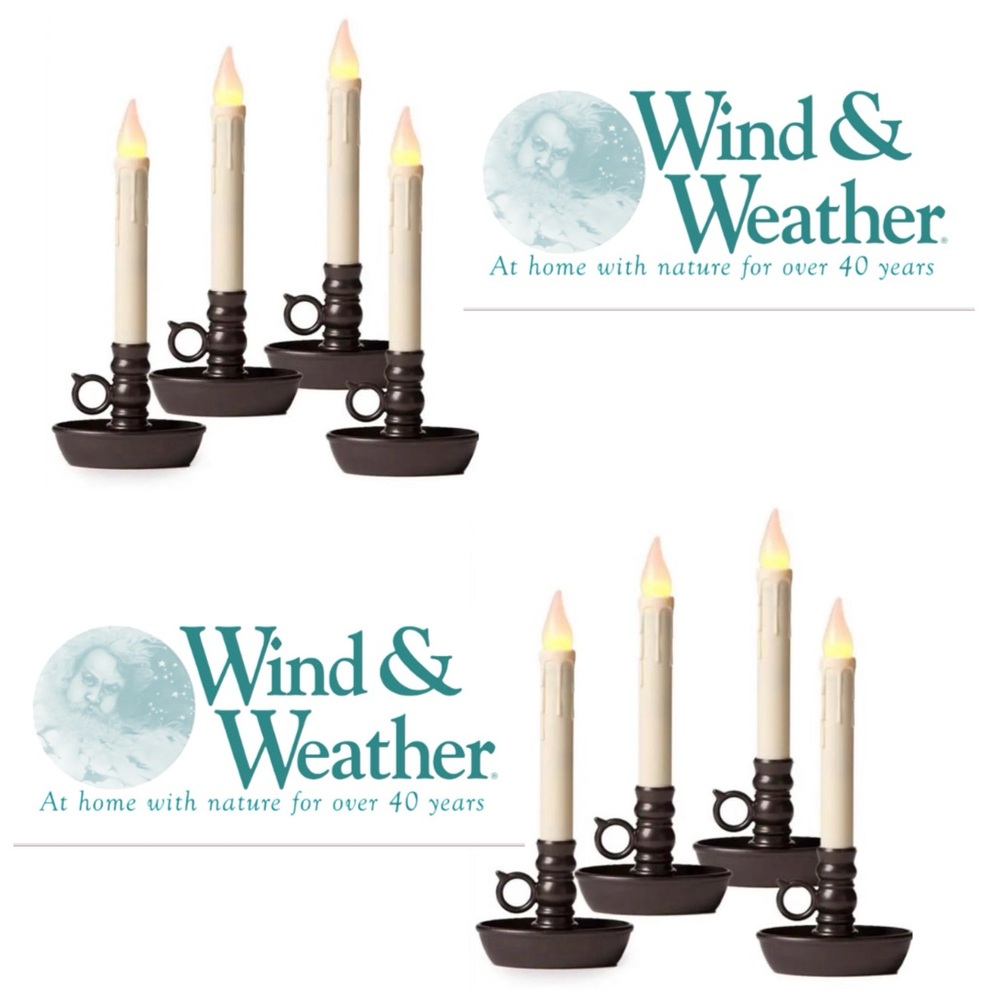 Wind and weather batter operated Candle 8 pack home decoration vintage inspired